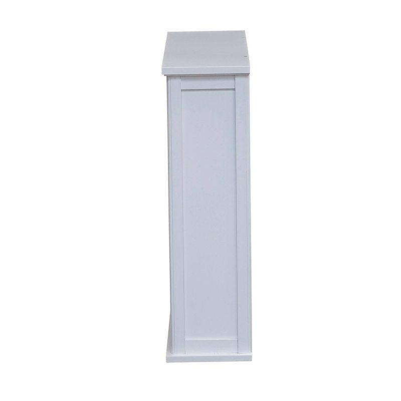 Dorset Wall Mounted Bath Storage Cabinet with Two Doors and Open Shelf White - Alaterre Furniture: Hardwood Medicine Cabinet, Adjustable Shelf