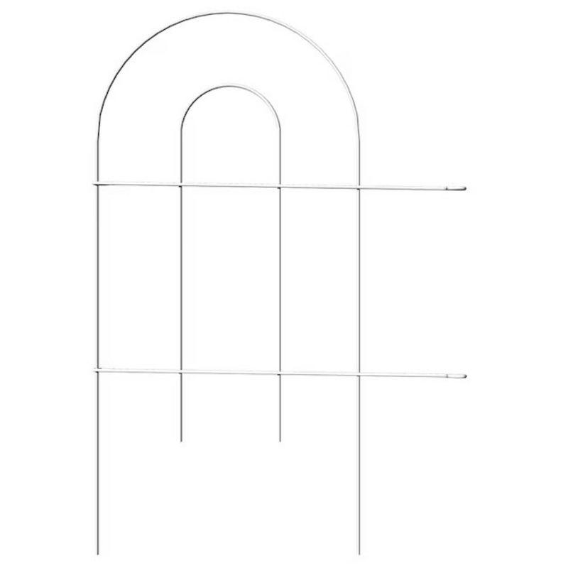 Origin Point Garden Craft Round Folding Border Fence, White, 10' L x 24" H