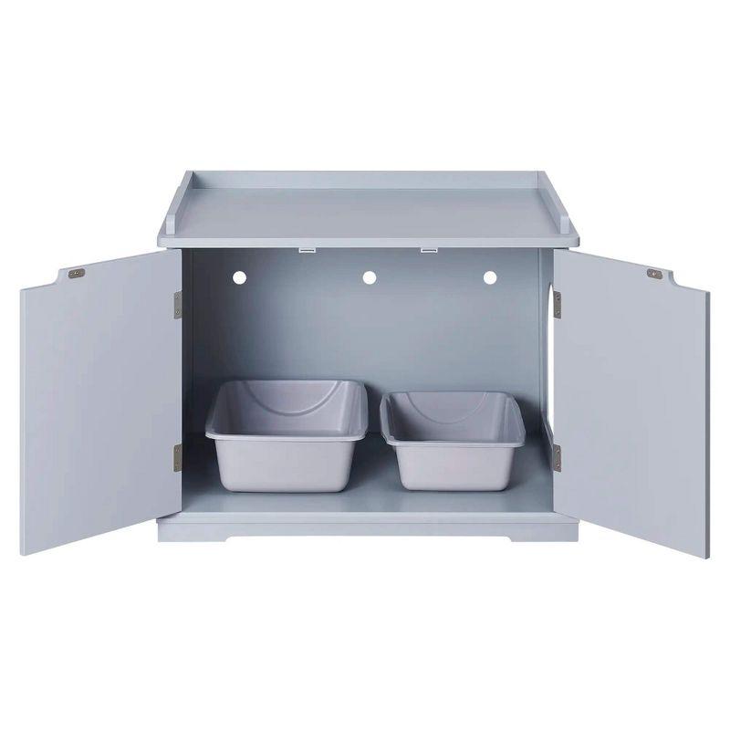 unipaws Designer Cat Litter Box Enclosure - Espresso