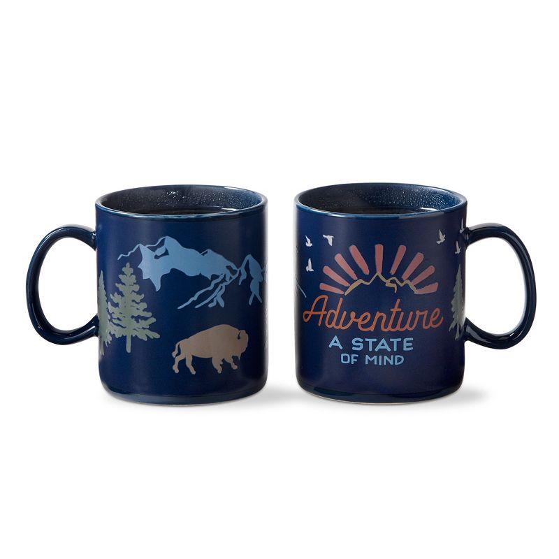 Blue Ceramic Adventure Heat Changing Mug 16 oz