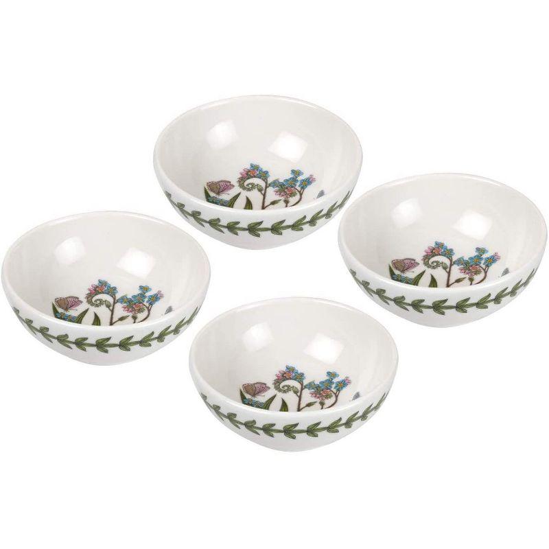 Forget-Me-Not Floral Motif Porcelain Serving Bowls Set of 4