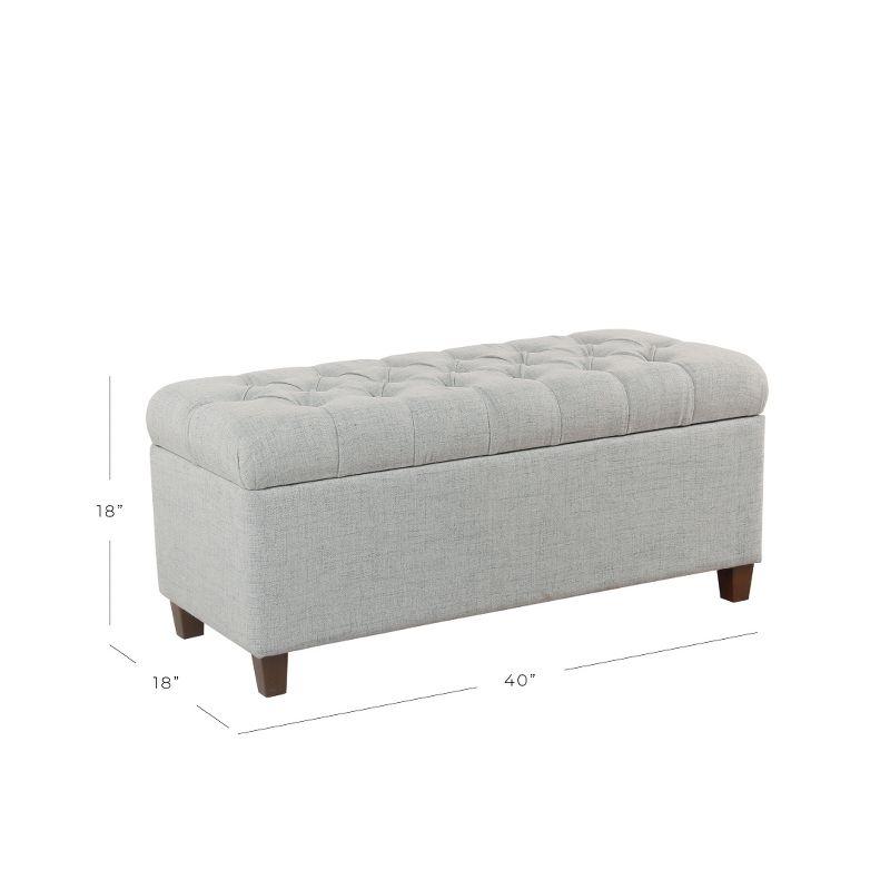 Ainsley Button Tufted Storage Bench - HomePop