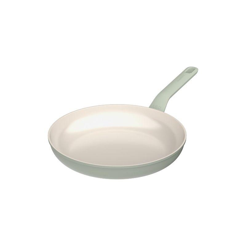 BergHOFF Balance Non-stick Ceramic 2Pc Frying Pan 9.5" and Nylon Turner 13.75", Recycled Aluminum, Sage