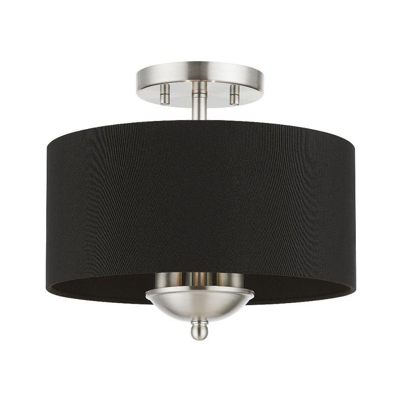 Livex Lighting Huntington 3 - Light Semi-Flush Mount in  Brushed Nickel