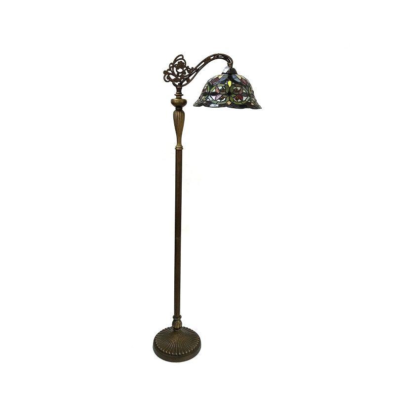 Chloe Lighting Bertram Tiffany-Style 1 Light Victorian Reading Floor Lamp 12" Shade