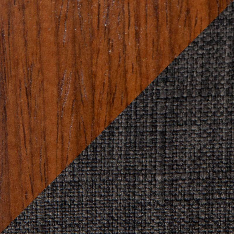 Set of 2 Fabrico Dining Chairs Walnut/Charcoal: LumiSource, Modern Kitchen Seating, Contoured Back