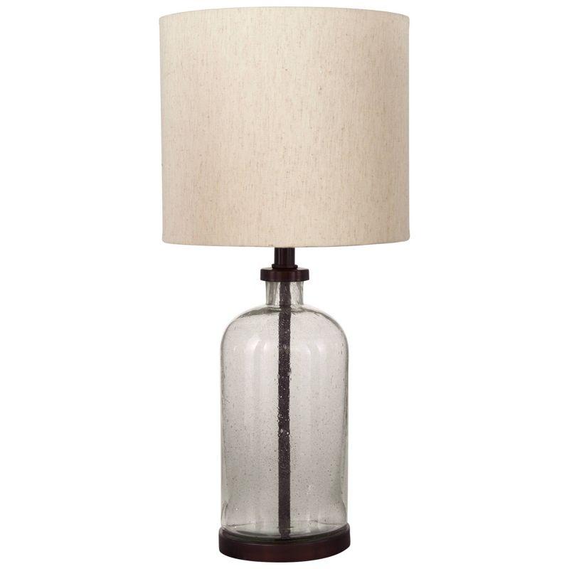 Signature Design by Ashley Bandile Table Lamp Clear/Bronze: Modern Accent, Polyester Shade, UL Listed
