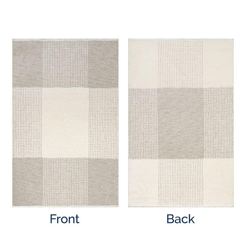 Nuloom Kirby Plaid Pet Friendly Premium Reversible Machine Washable Area Rug, 7' 10" x 10', Cream