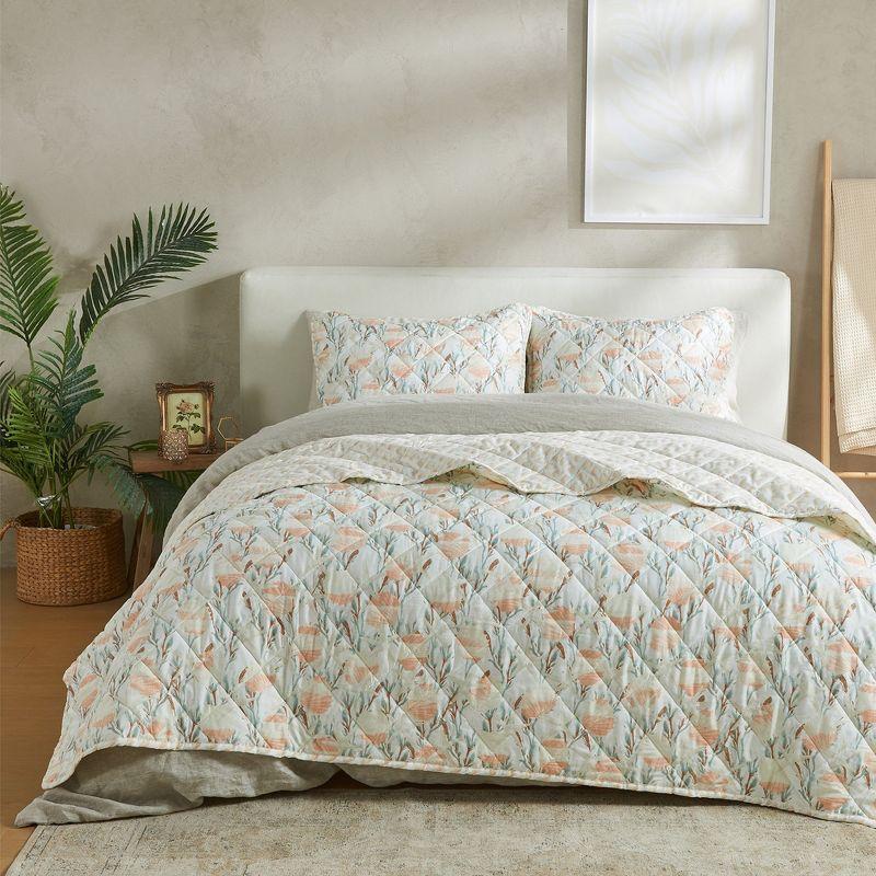 Patina Vie Maison Coastal Inspired Reversible Quilt Set with Shams