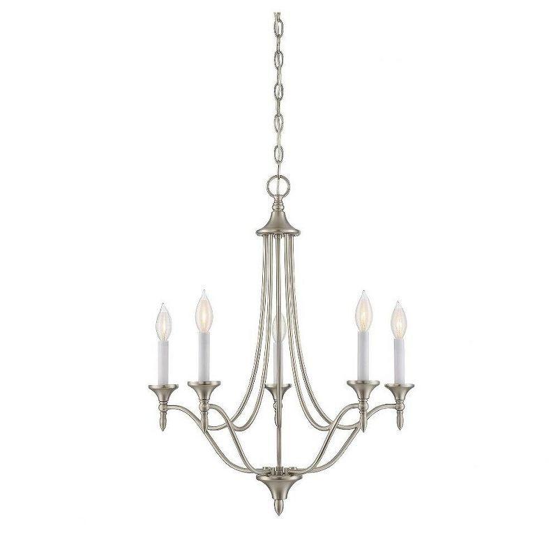 Savoy House Herndon 5 - Light Chandelier in  Satin Nickel