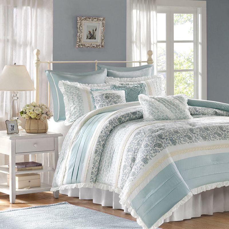 Madison Park Dawn 9 Piece Cotton Percale Comforter Set