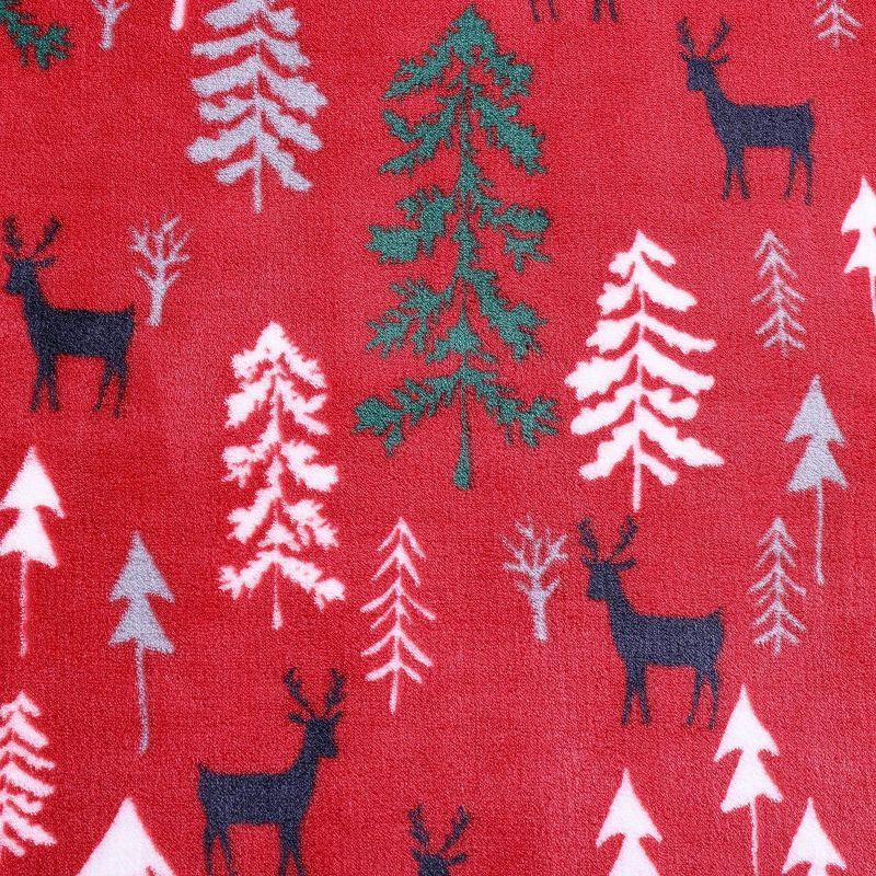 50"x60" Dear Woods Reversible Throw Blanket Red - Eddie Bauer