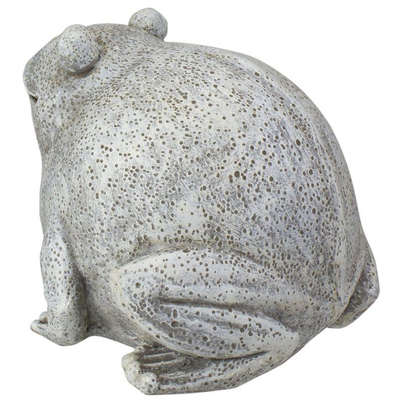 Roman 5.75" Frog Figurine Outdoor Garden Statue - White/Brown