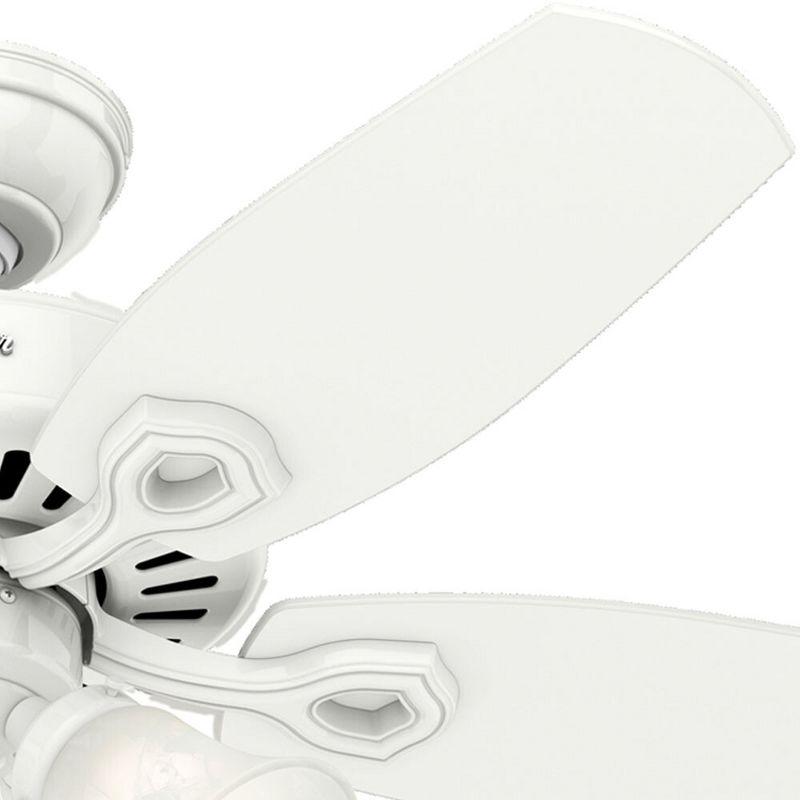 42" Snow White Low Profile Ceiling Fan with Light Kit