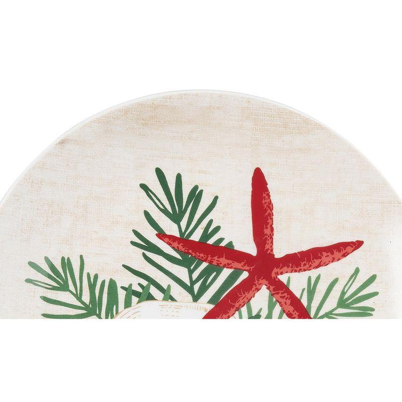 Seaside Greetings Round Ceramic Holiday Platter