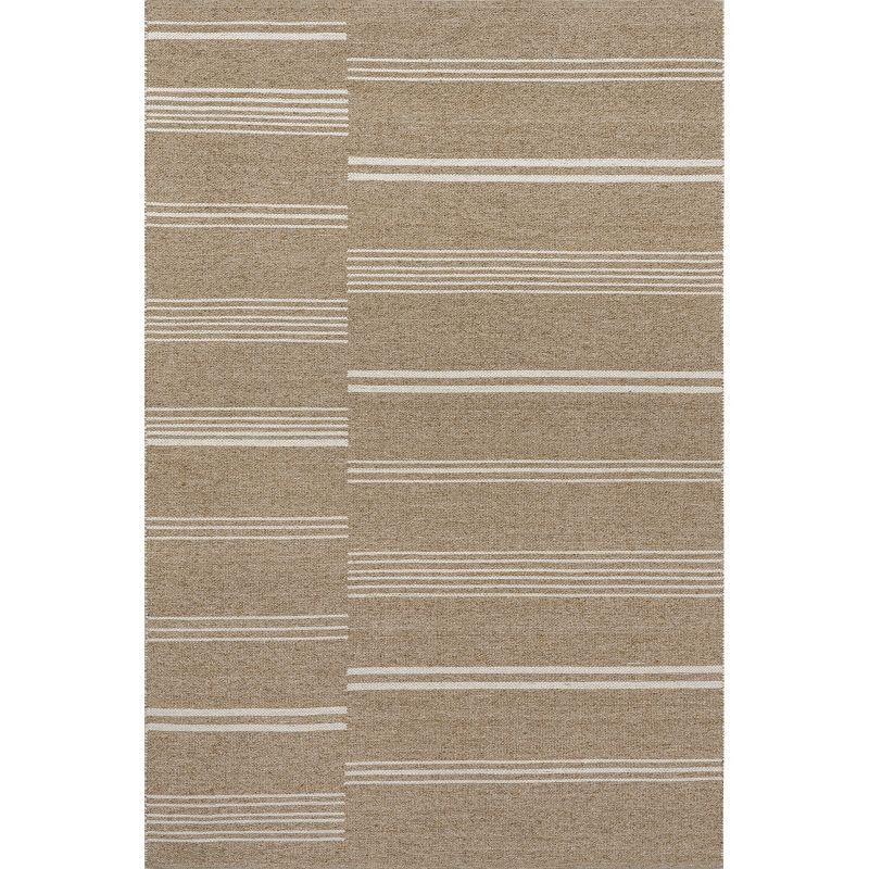 Breakwater Bay Amariana Reversible Striped Wool Area Rug