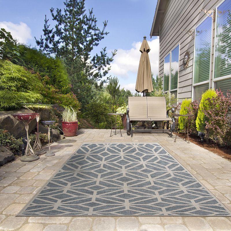 World Rug Gallery Modern Contemporary Geometric Indoor/Outdoor Area Rug