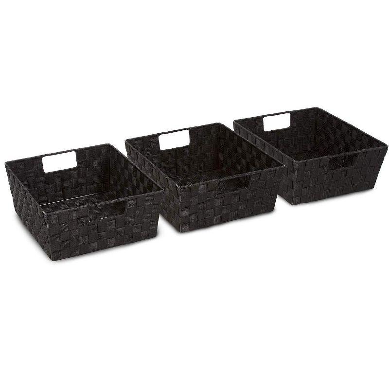 Sorbus 3-Pack Storage Basket Set - Mesh Hand-Woven, Stackable Baskets for Shelves, Closets, Bathroom and More