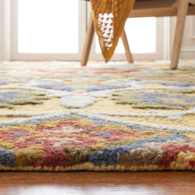 Blossom BLM402 Hand Tufted Area Rug - Gold/Multi - 6'x6' - Safavieh.