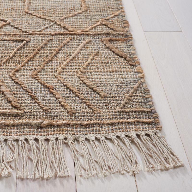 Handmade Beige Cotton Non-slip 8' x 10' Area Rug