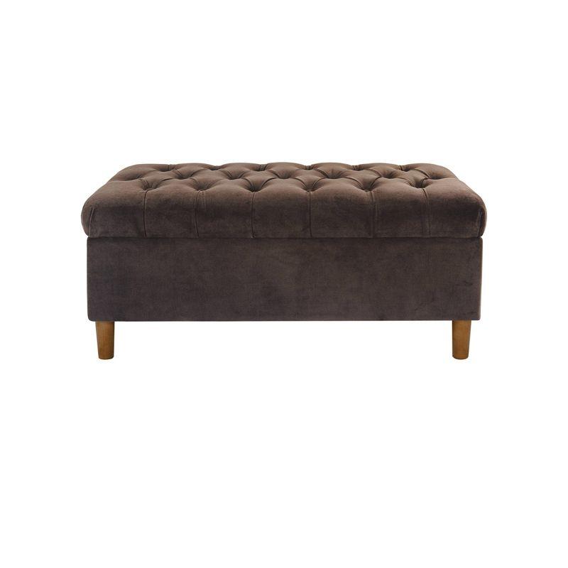 Velvet Upholstered Storage Bench