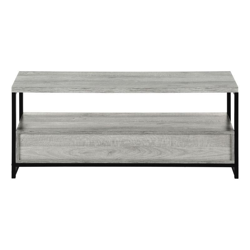 Monarch Specialties Tv Stand 48 Inch Console Media Entertainment Center Storage Drawers Laminate Metal Grey Black Contemporary Modern