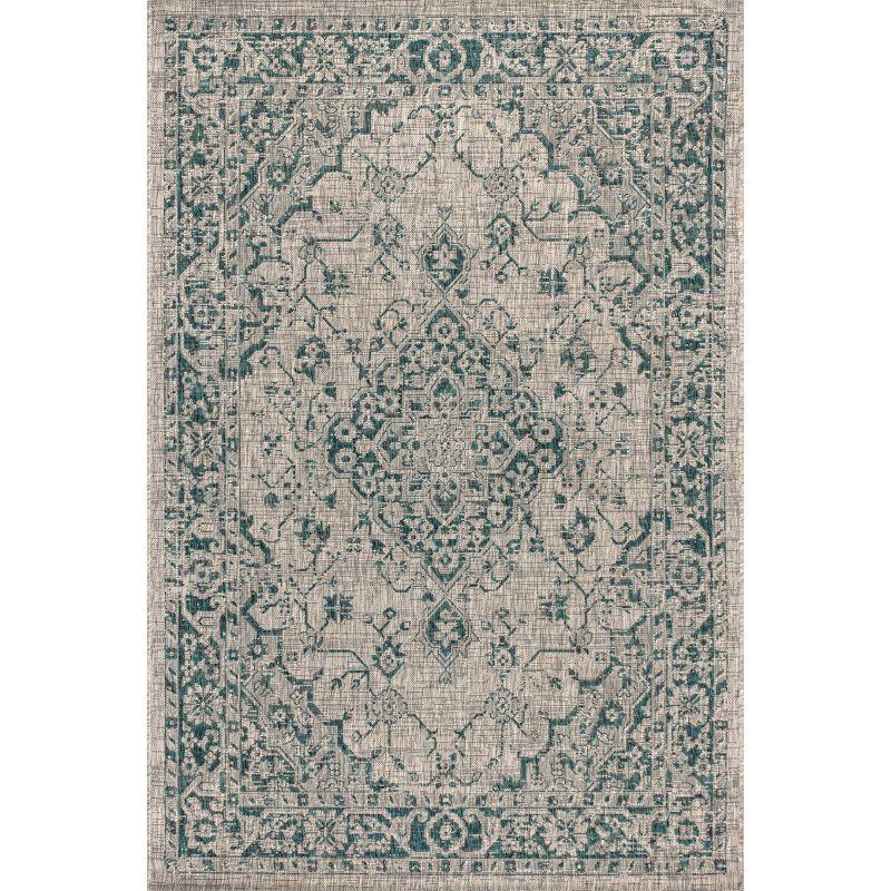 Nate Boho Medallion Textured Weave Indoor/Outdoor Rug