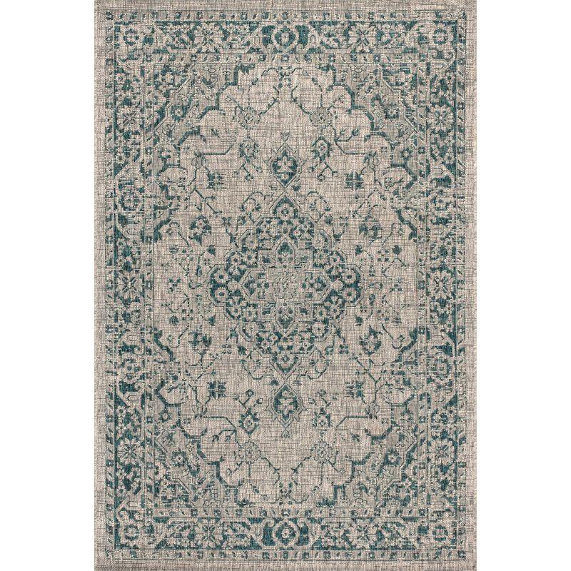 Nate Boho Medallion Textured Weave Indoor/Outdoor Rug