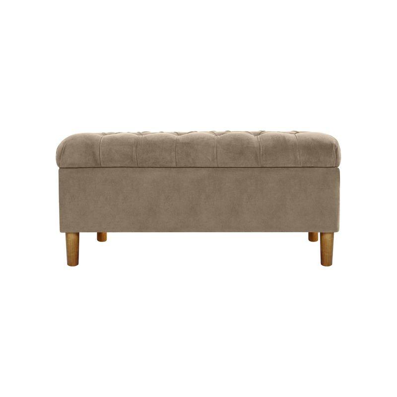 Velvet Upholstered Storage Bench