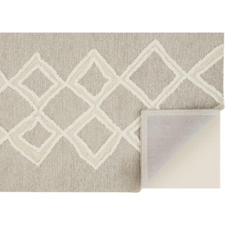 Anica Transitional Geometric Gray/Ivory Area Rug