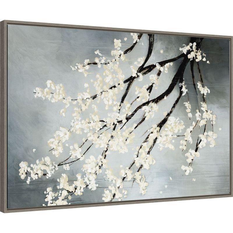 Amanti Art Cherry Tree Blossoms by Kari Taylor Canvas Wall Art Print Framed 33-in. x 23-in.