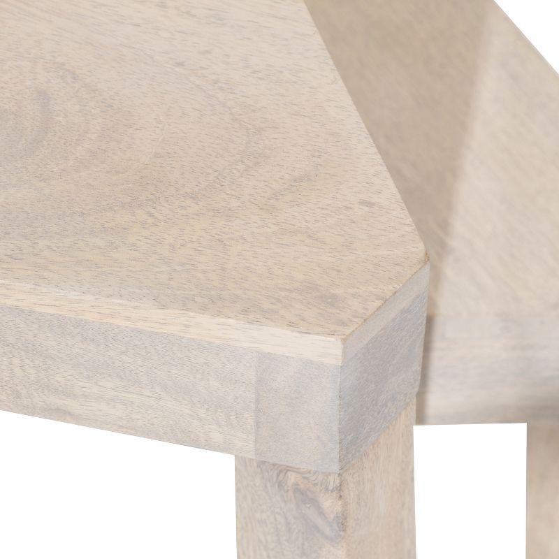 Kate and Laurel Talcott Triangle Wood Nesting Table, 2 Piece, White