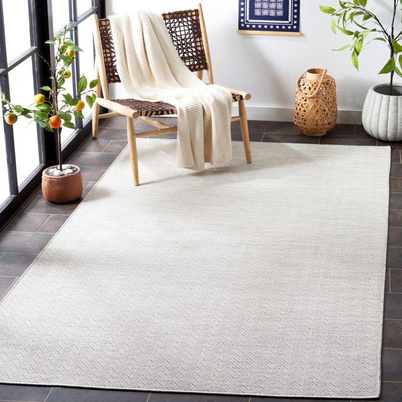 Hampton HTN233 Power Loomed Indoor/Outdoor Area Rug - Ivory/Multi - 6'5"x6'5" - Safavieh..