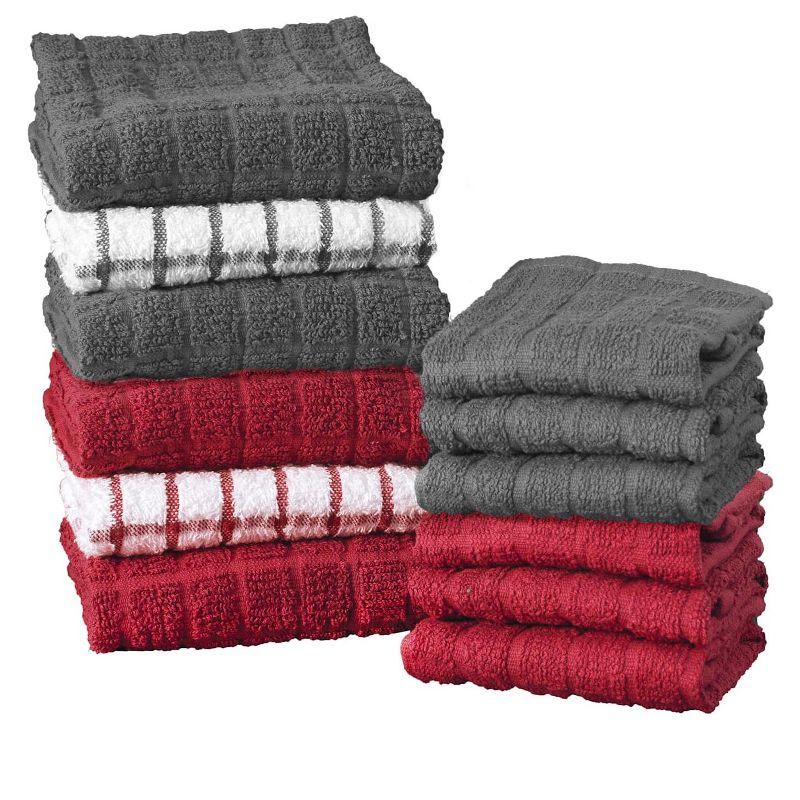 RITZ RITZ Terry Kitchen Towel and Dish Cloth Set (Set of 12)