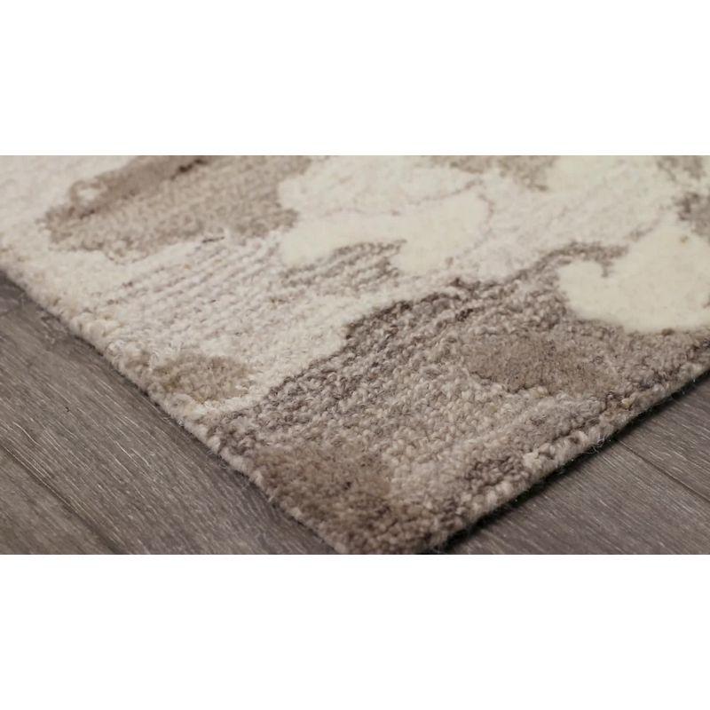 Charcoal Flat Woven Synthetic Reversible Indoor/Outdoor Rug 2' x 8'