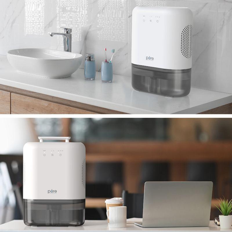 Pure Enrichment Pure Dry Elite Dehumidifier White: Small Room & Bathroom, 20 Oz/Day, Auto Shut-Off, 100-300 Sq. Ft.