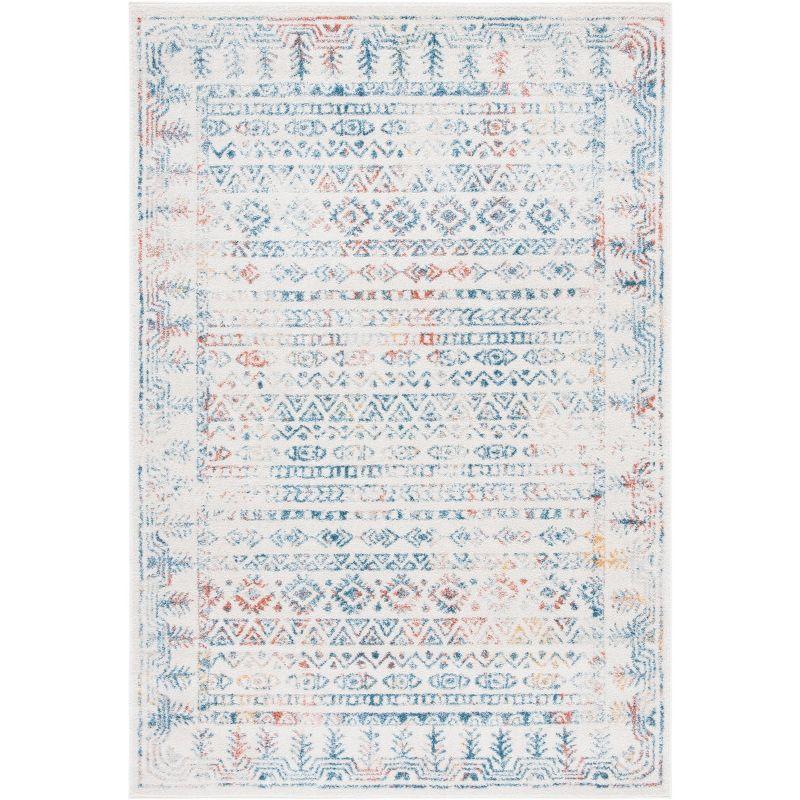 Tulum TUL271 Power Loomed Area Rug - Ivory/Rust - 4'x6' - Safavieh.
