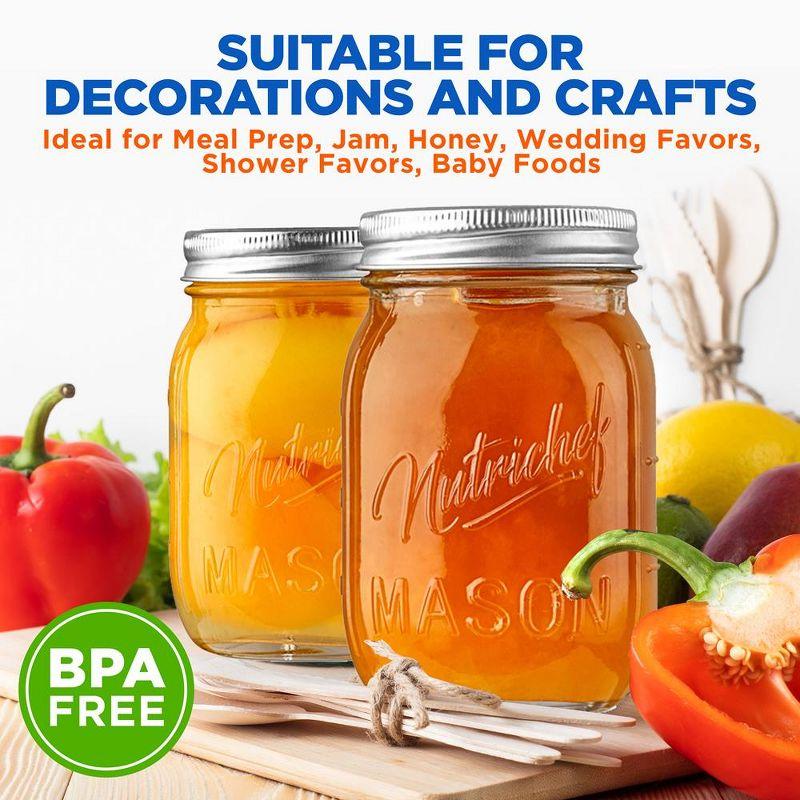 NutriChef Glass Jar - Set of 6 (Set of 6)