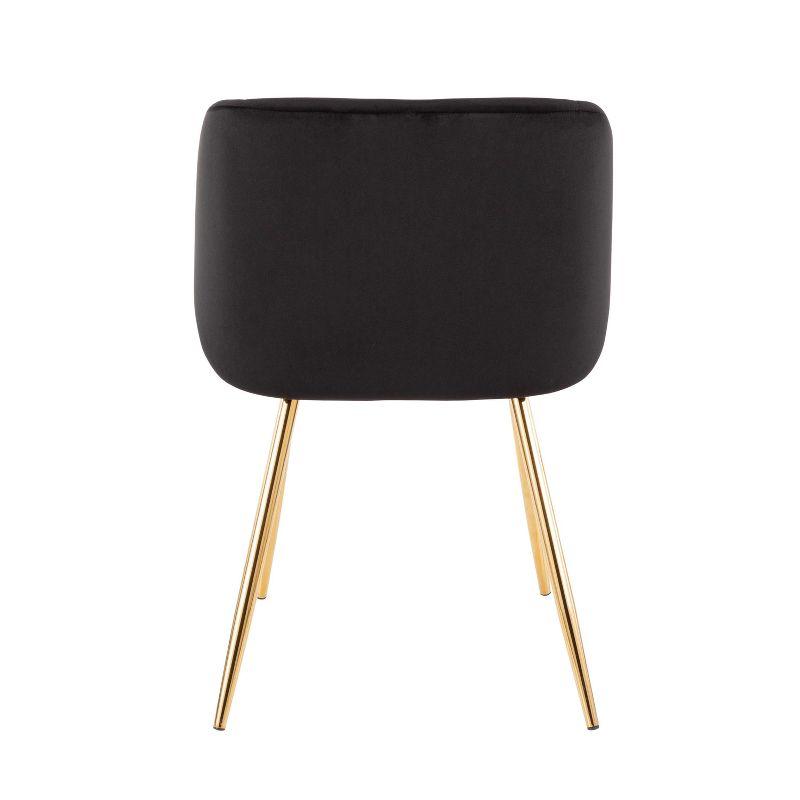 Mid-Century Modern Black Velvet Upholstered Arm Chair