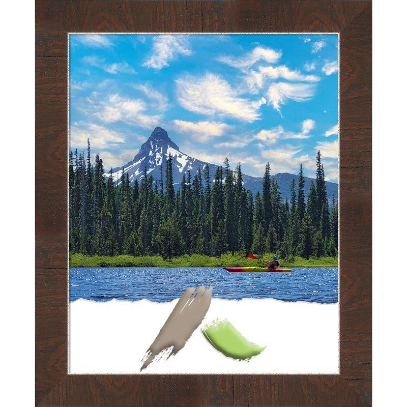 Wildwood Brown and Silver Distressed Polystyrene Wall Frame