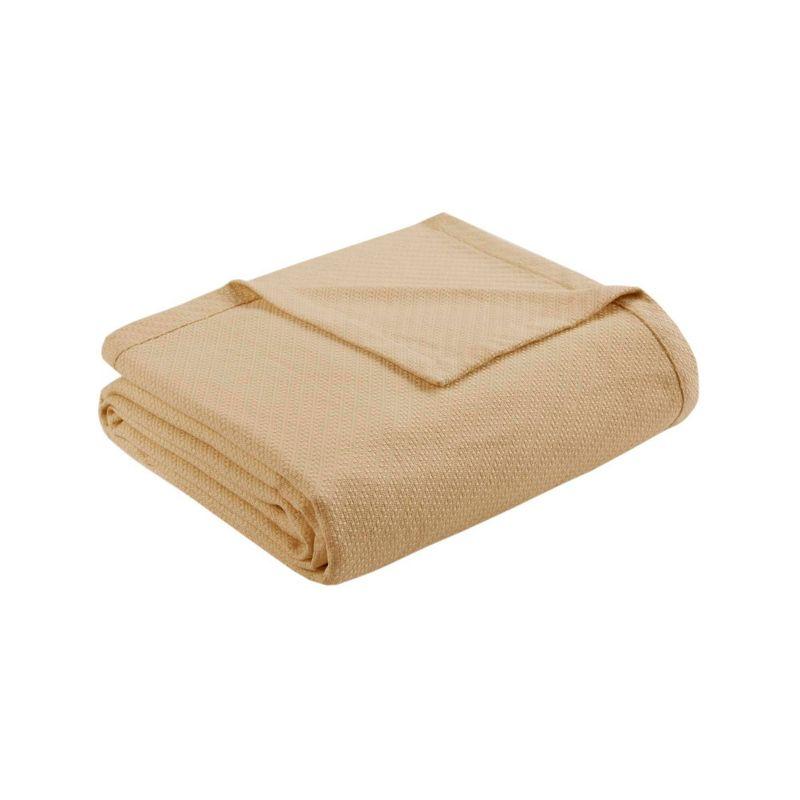 Bed Blanket Liquid Cotton Twin Linen: Madison Park, Lightweight, Year-Round Comfort, No Fill, Machine Washable