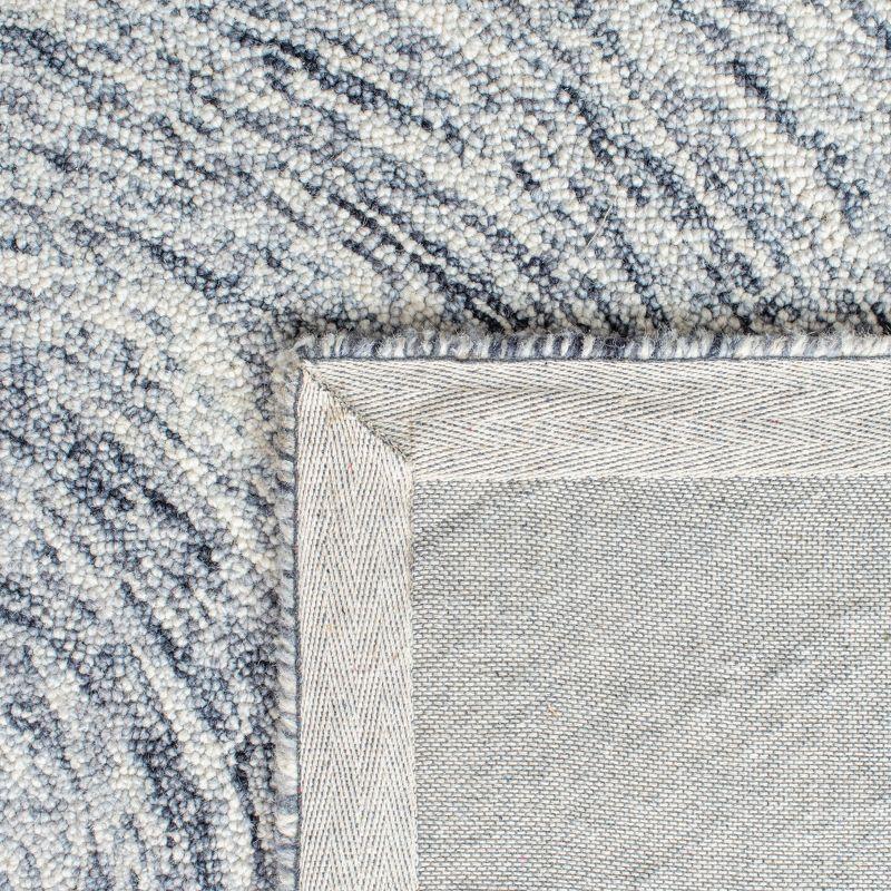 Gray Hand-Tufted Wool 8' x 10' Rectangular Rug