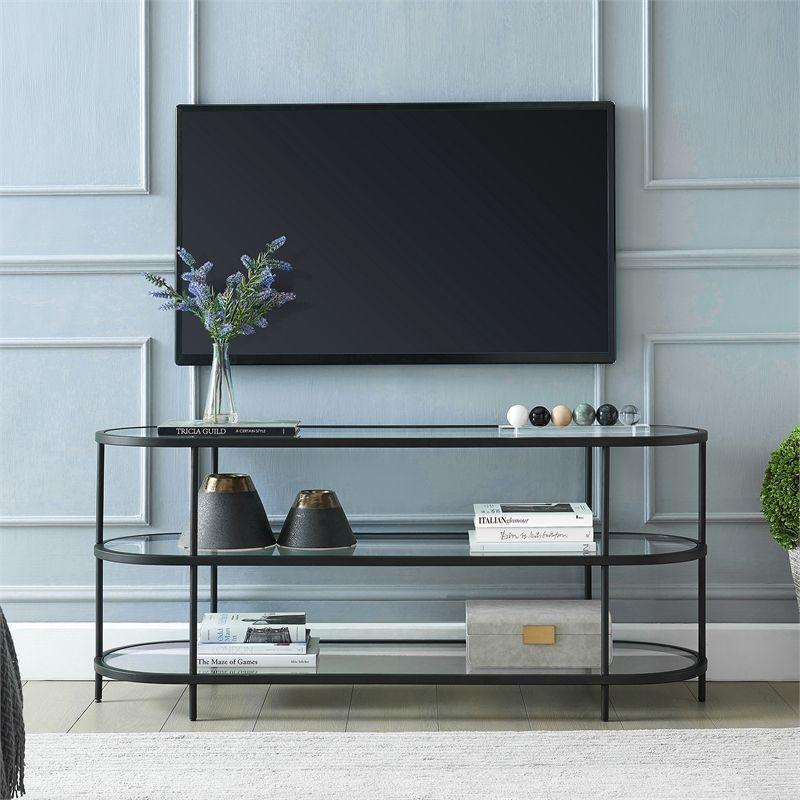 Black Bronze Oval TV Stand - Henn&Hart