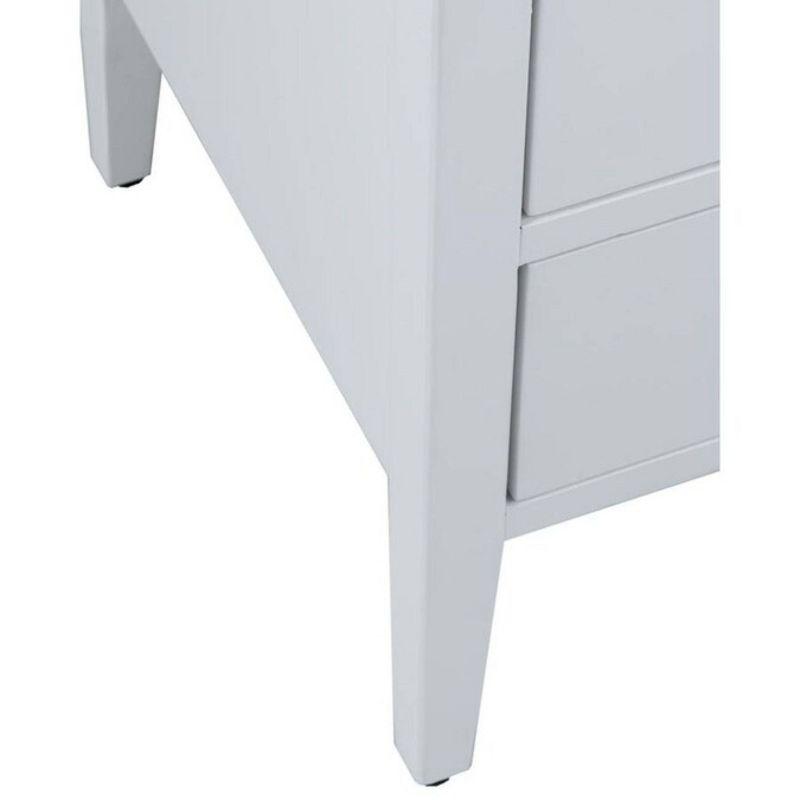 Webb White Acacia Wood 3-Drawer Nightstand