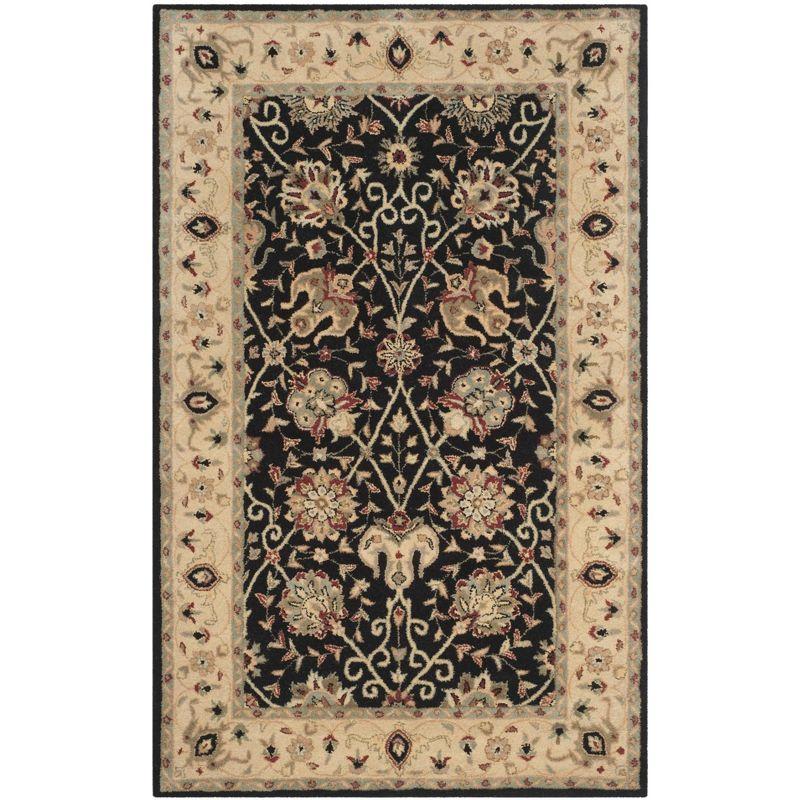 Antiquity AT21 Hand Tufted Indoor Area Rug - Black - 4'x6' - Safavieh