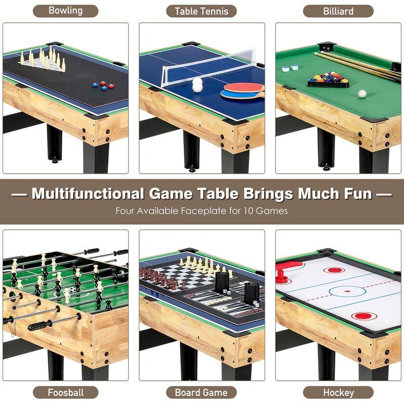 Costway 10-in-1 Combo Game Table Set, Multi Game Table for Home, Game Room