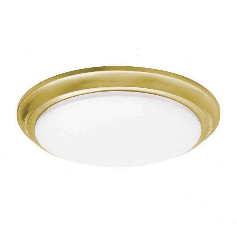 Baron Satin Brass 14" LED Flush Mount Light