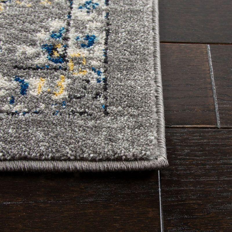 Evoke EVK224 Power Loomed Area Rug - Dark Grey/Yellow - 8'9"x11'9" - Safavieh.