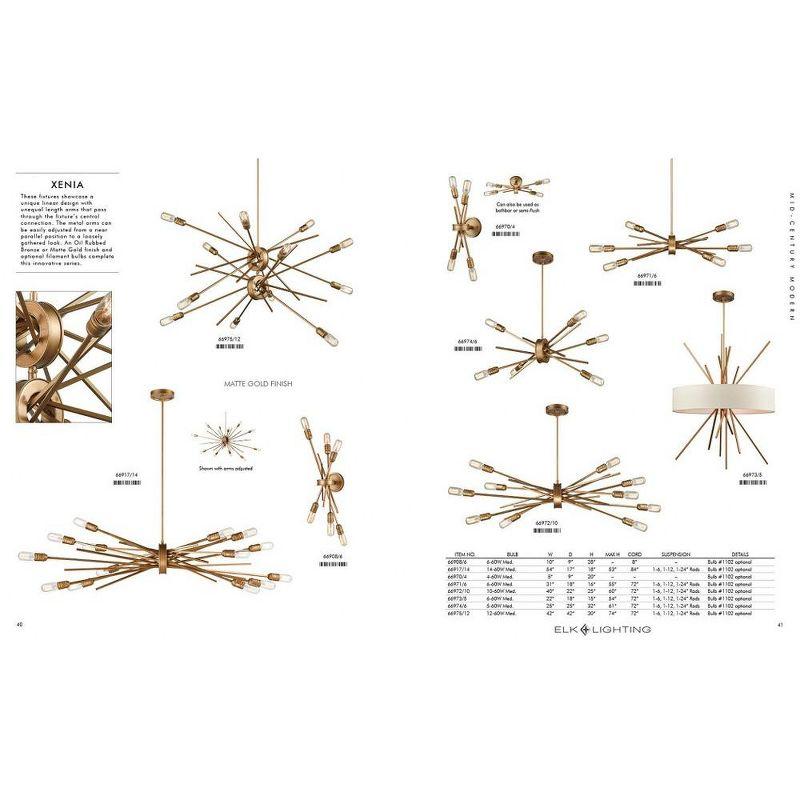 Elk Home Xenia 6 - Light Chandelier in  Matte Gold