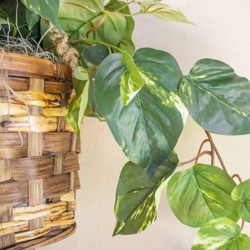 Pothos Hanging Basket Silk Plant - Nearly Natural